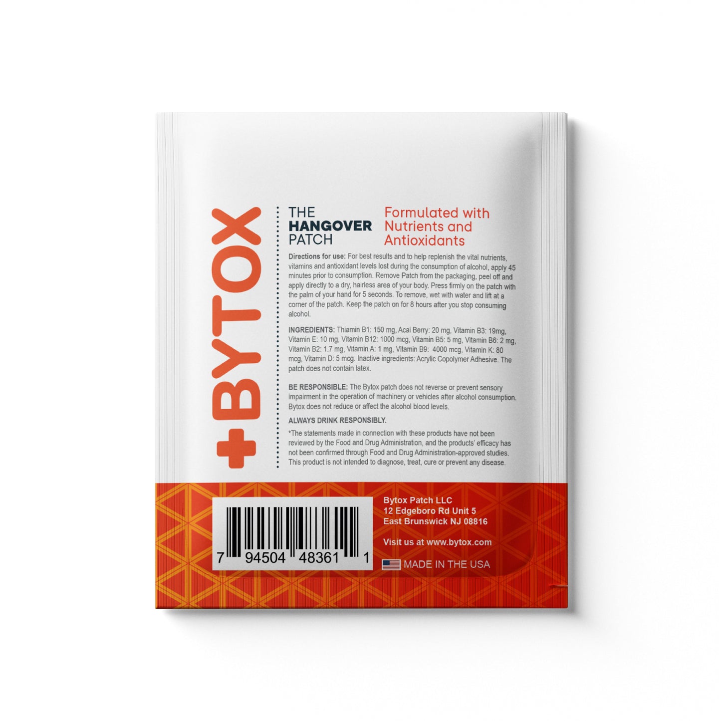 BYTOX Hangover Patch